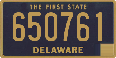 DE license plate 650761