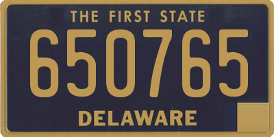DE license plate 650765