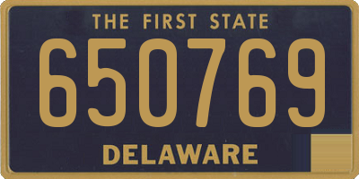 DE license plate 650769