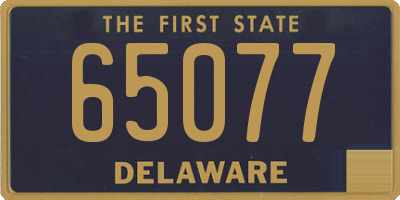 DE license plate 65077