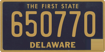 DE license plate 650770