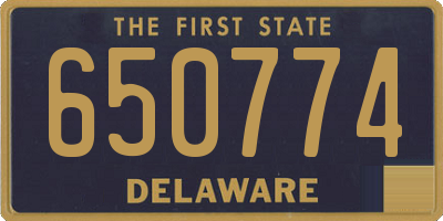 DE license plate 650774