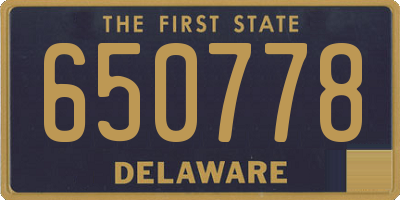 DE license plate 650778