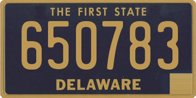 DE license plate 650783
