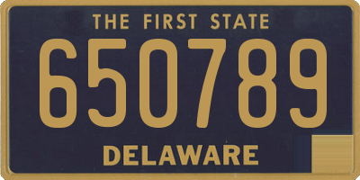 DE license plate 650789