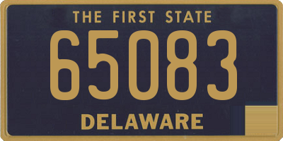 DE license plate 65083