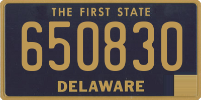 DE license plate 650830