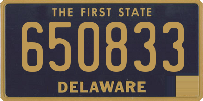 DE license plate 650833