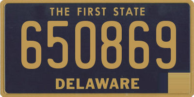DE license plate 650869