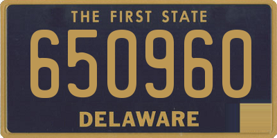 DE license plate 650960