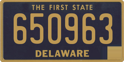 DE license plate 650963