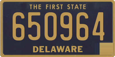 DE license plate 650964