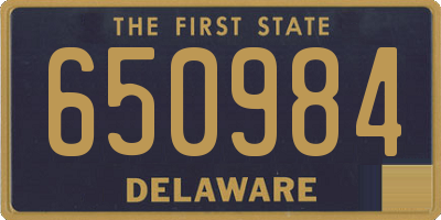 DE license plate 650984