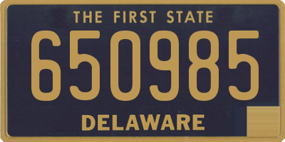 DE license plate 650985