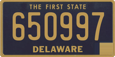 DE license plate 650997