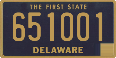 DE license plate 651001