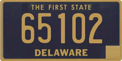DE license plate 65102