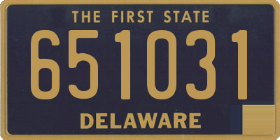 DE license plate 651031