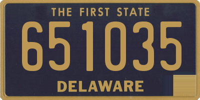 DE license plate 651035