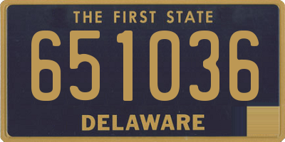 DE license plate 651036