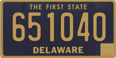 DE license plate 651040