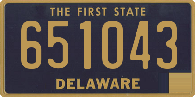 DE license plate 651043