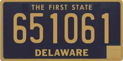DE license plate 651061
