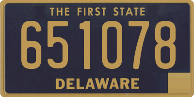 DE license plate 651078