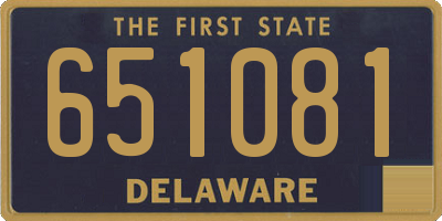 DE license plate 651081
