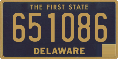 DE license plate 651086