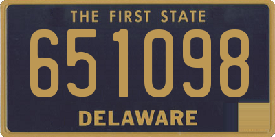 DE license plate 651098