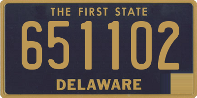 DE license plate 651102