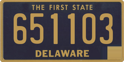 DE license plate 651103