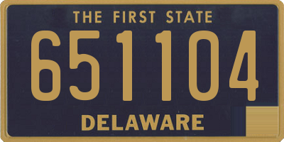 DE license plate 651104