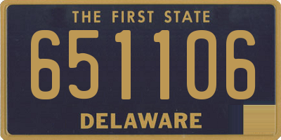 DE license plate 651106