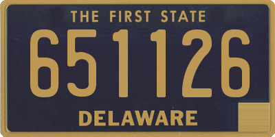 DE license plate 651126