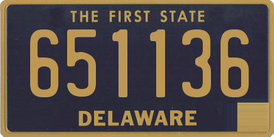 DE license plate 651136