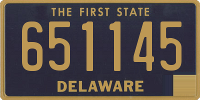 DE license plate 651145
