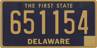 DE license plate 651154