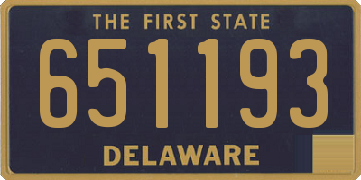 DE license plate 651193