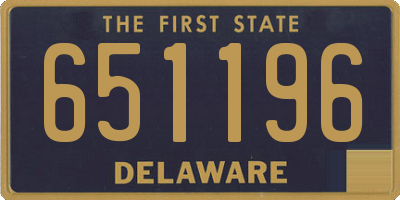 DE license plate 651196