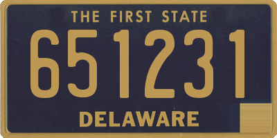 DE license plate 651231