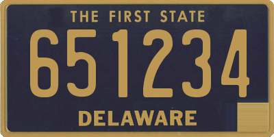 DE license plate 651234