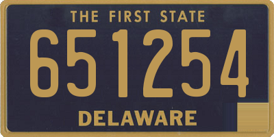 DE license plate 651254