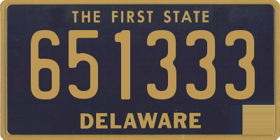 DE license plate 651333