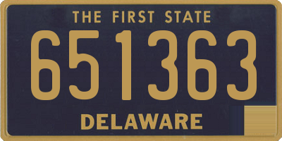 DE license plate 651363