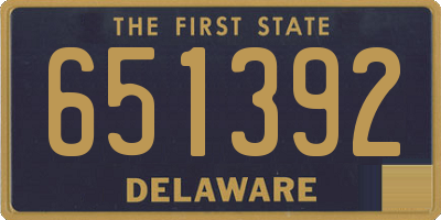 DE license plate 651392