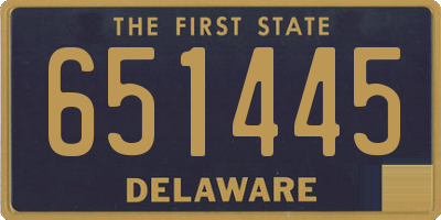 DE license plate 651445