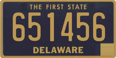 DE license plate 651456
