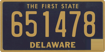 DE license plate 651478